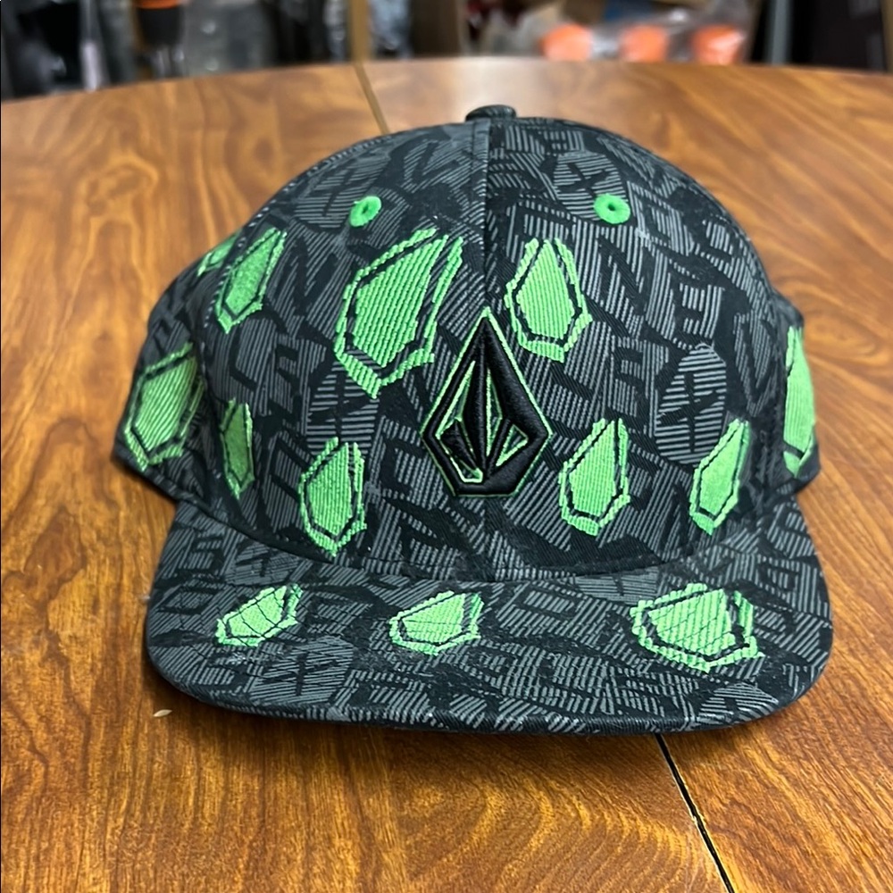 Volcom Green and Black Cap